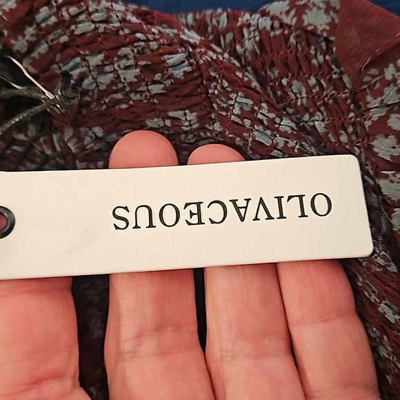 Olivaceous Floral Bell Sleeve Blouse Women M New - Picture 4 of 8